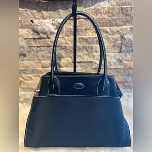 Tod’s Girelli Nylon Leather Bag Tote Black